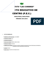 Instituto "Las Cumbres": Proyecto Educativo de CENTRO (P.E.C.)