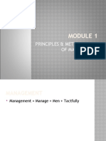 Module 1 Principles of Management