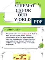 Mathemat Ics For OUR World: Click To Add Text