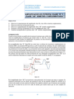 Práctica 11. "Amplificador de Potencia Clase "B" Y Clase "Ab" Simetría Complementaria"