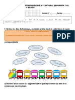 Indicadores de Evaluaciòn OA1: Nombre y Secuencie Días de La Semana y Meses Del Año, Utilizando Calendarios, e Identificar El Año en Curso