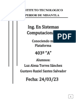 Ing. en Sistemas Computacionales: Conociendo Mi Plataforma