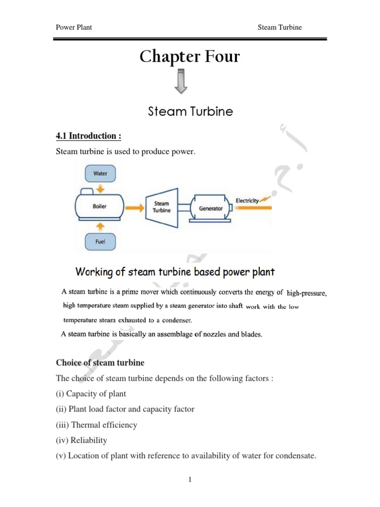 Steam Turbine Overview and Types | PDF | Turbine | Power (Physics)