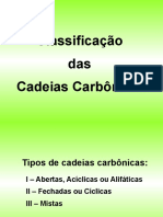 Classificação Das Cadeias Carbônicas