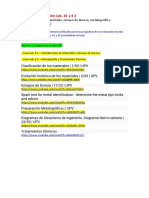 Evaluación Lab. 1 y 2 Materiales, Dureza, Metalografía, Tratamientos Térmicos