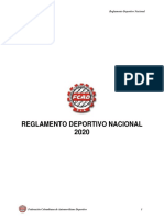 Reglamento Deportivo Nacional FCAD