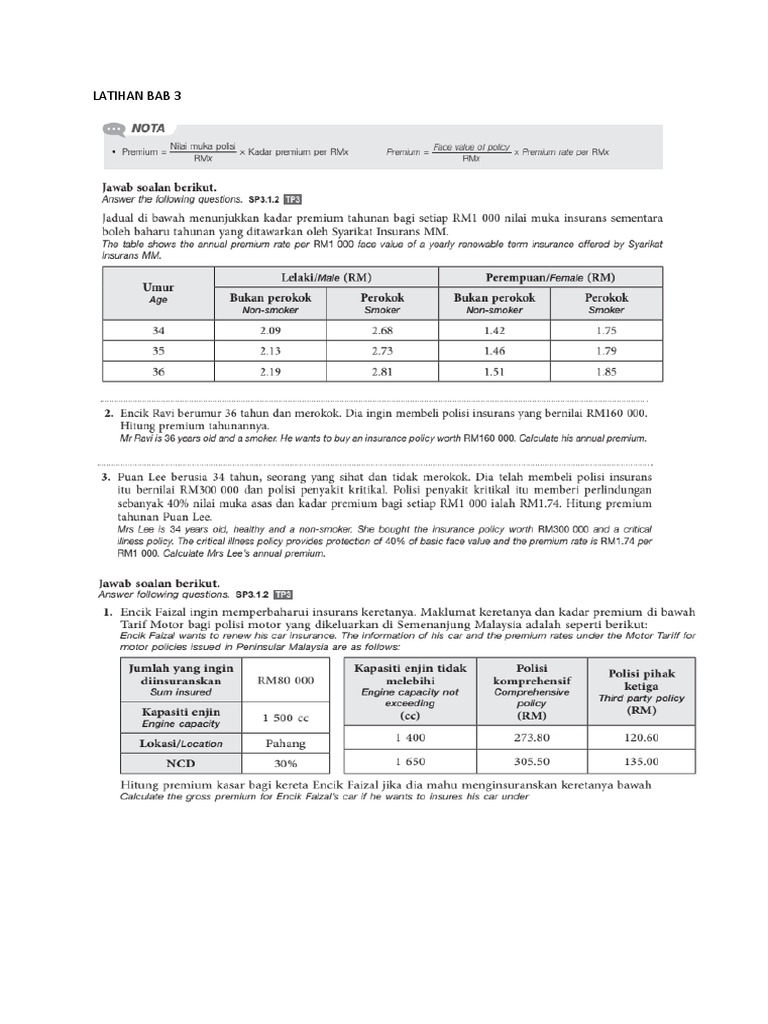 Latihan Bab 3 | PDF