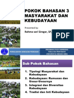 Pokok Bahasan 3 Masyarakat Dan Kebudayaan