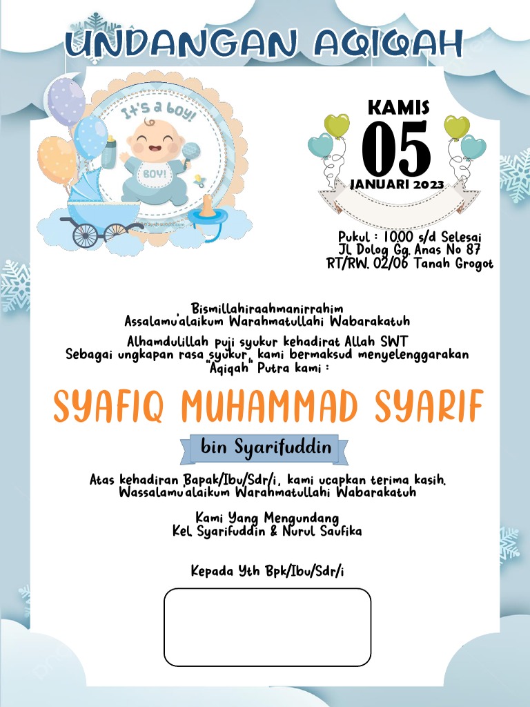 Undangan Aqiqah | PDF