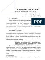 Mercado de Trabalho E O Processo de Recrutamento E Seleção