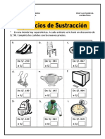 Ejercicios de Sustracción - Matemática