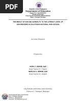 Action Research 2021-2022 - Arra C. Derige and Marlou A. Derige