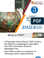 Lesson 3 PNR (Passenger Name Record) Creation