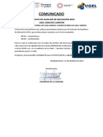 Comunicado: Contrato de Auxiliar de Educación 2023 Ugel Sánchez Carrión