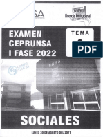 Examen Ceprunsa I Fase 2022 Sociales