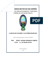Universidad Mayor de San Andrés: Facultad de Ciencias Económicas Y Financieras Carrera de Contaduría Pública