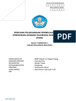 RPP 1 Lembar PJOK Kelas 7 Semester 1