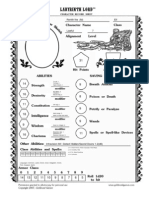 Character Sheet: Renith The (M) Elf