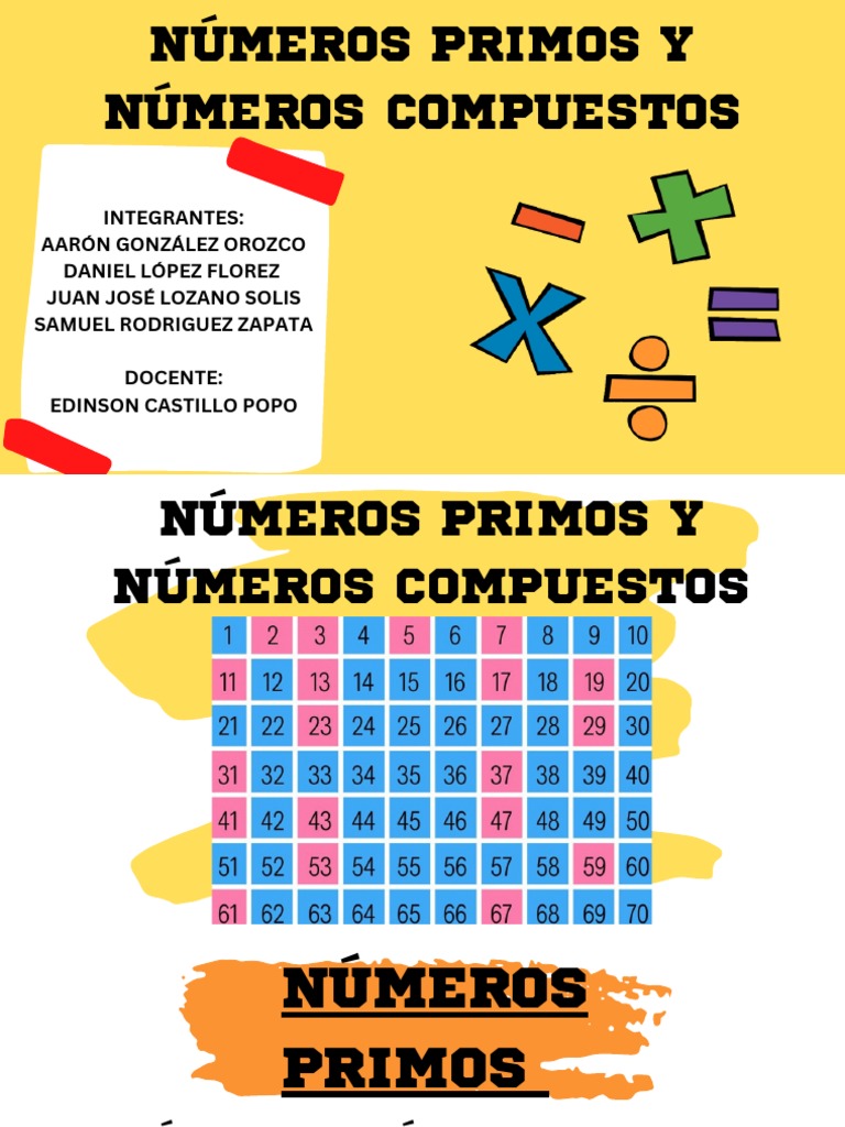 Números Primos y Números Compuestos PDF | PDF