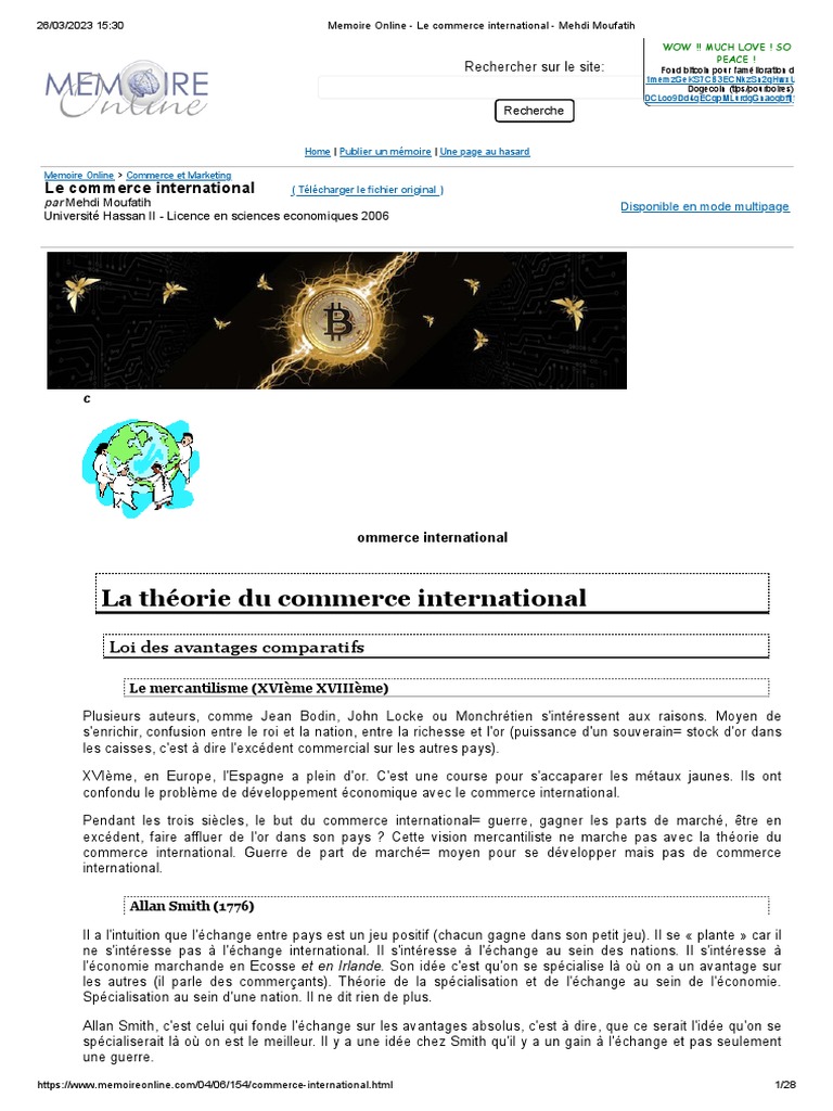 Le Commerce International | PDF
