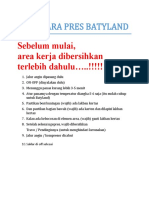 Tata Cara Pres Batyland: Sebelum Mulai, Area Kerja Dibersihkan Terlebih Dahulu ..!!!!!