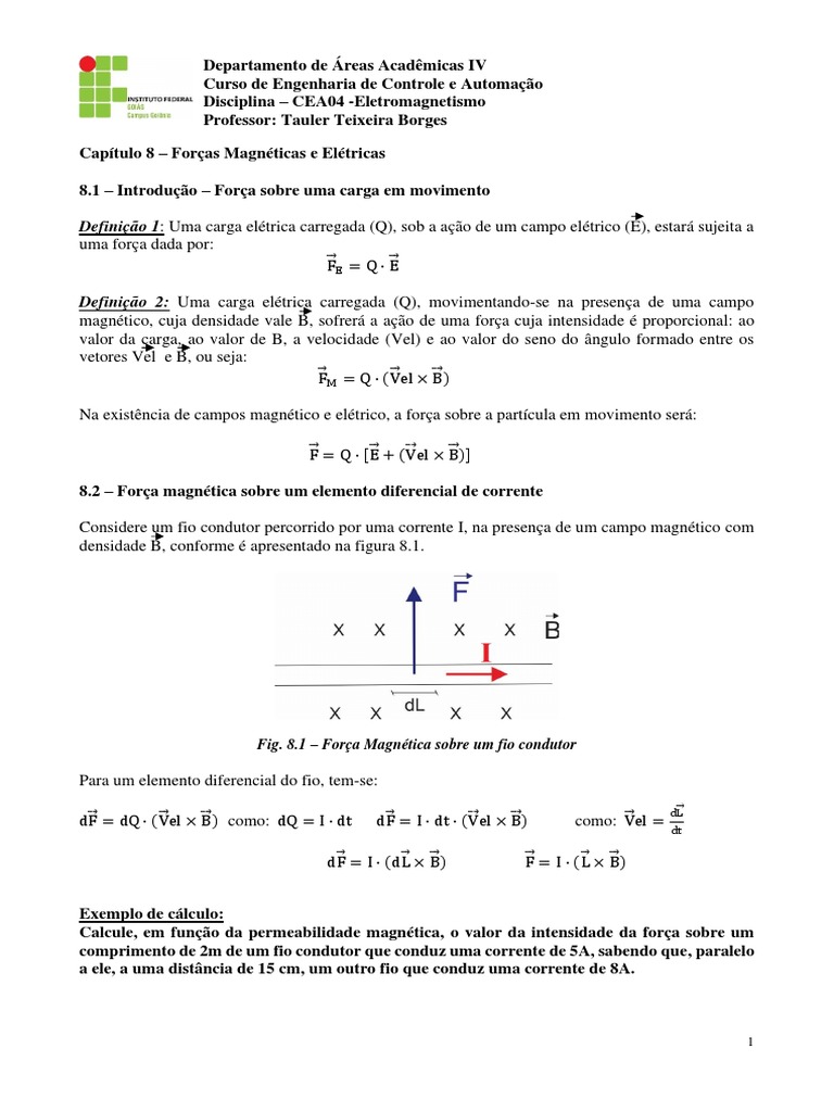 Forças Magnéticas e Elétricas em Circuitos | PDF | Indutância | Magnetismo