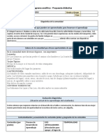 Programa Analítico - Propuesta Didáctica: Diagnóstico de La Comunidad