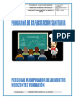 Programa de Capacitación Sanitaria Centros de Desarrollo Infantil Cdi Horizontes Fundación para El Amor Y La Salud