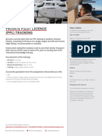 Private Pilot Licence (PPL) Training: Entry Criteria