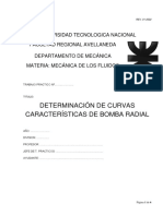 Determinación de Curvas Características de Bomba Radial