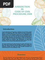 Jurisdiction IN Code of Civil PROCEDURE, 1908