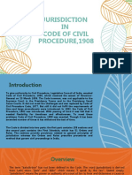 Jurisdiction IN Code of Civil PROCEDURE, 1908