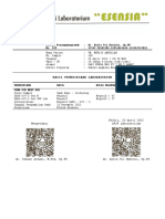 Hasil Pemeriksaan Laboratorium: Mengetahui Kediri, 20 April 2022 DPJP Laboratorium