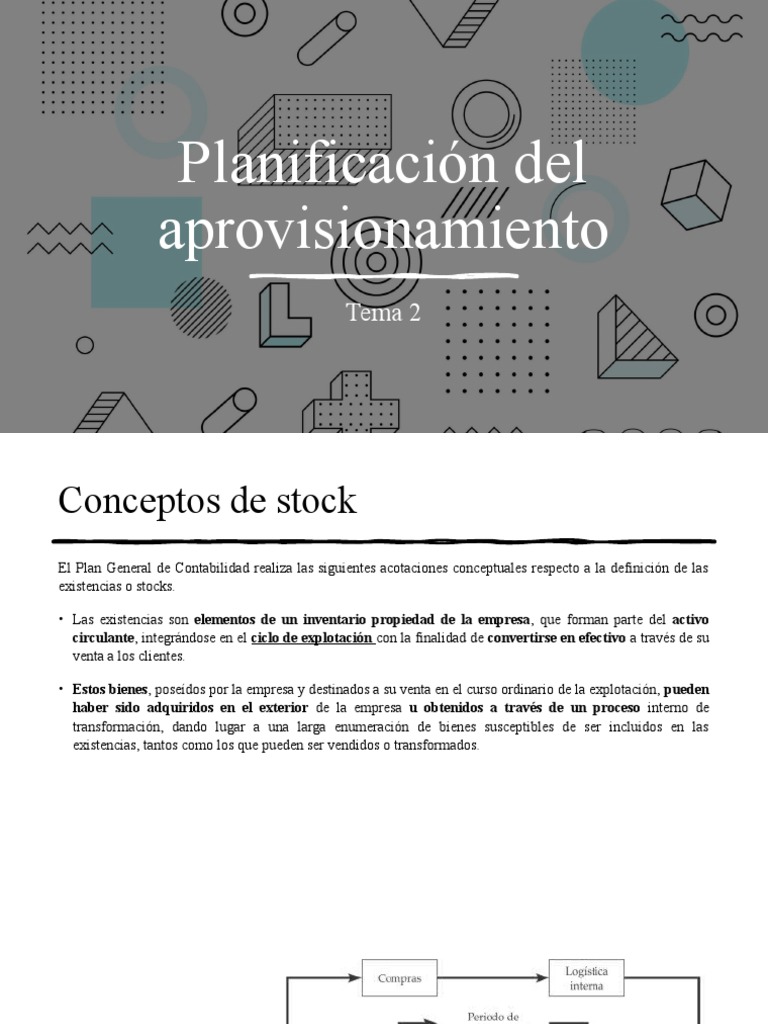 Planificación Del Aprovisionamiento: Tema 2 | PDF | Economias ...