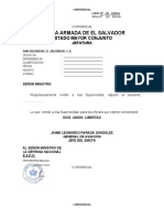 Informe confidencial de la Fuerza Armada de El Salvador