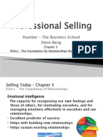 Professional Selling: Humber - The Business School Steve Bang