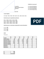 Modelo Programación Lineal Con Solver de Excel