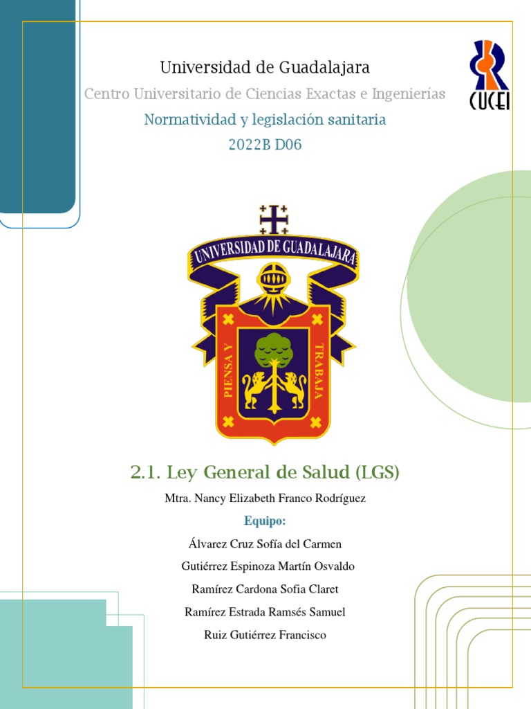 2.1. Ley General de Salud (LGS) PDF Medicamentos con receta Medicina