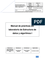 Manual de Prácticas Del Laboratorio de Estructura de Datos y Algoritmos I