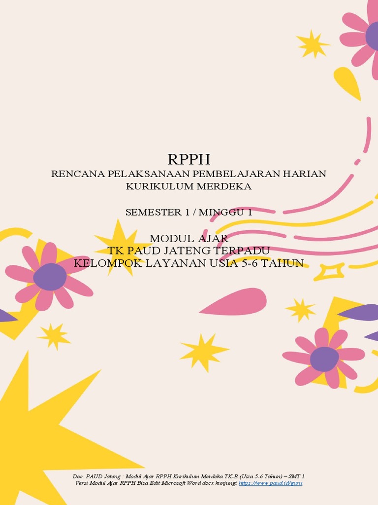 Apa Beda Modul Ajar Dengan Rpph Tk Kelompok
