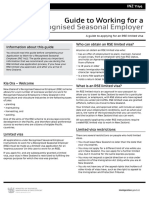 Recognised Seasonal Employer: Guide To Working For A