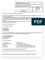 Aval de Ciências 801 - 1º Bimestre de 2015