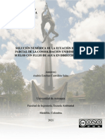 Solución Numérica de La Ecuación Diferencial Parcial de La Consolidación Unidimensional de Suelos Con Flujo de Agua en Dirección Vertical