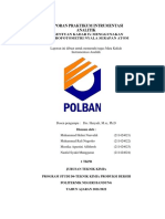 Laporan Praktikum Intrumentasi Analitik: Penentuan Kadar Fe Menggunakan Spektrofotometri Nyala Serapan Atom