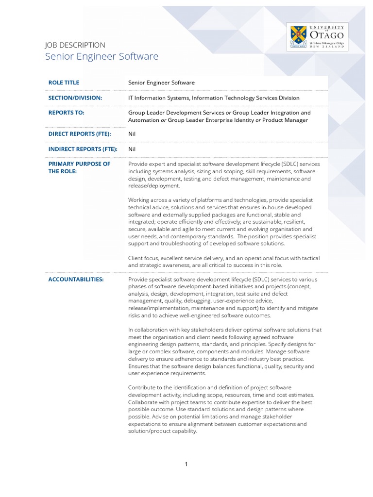 Senior Software Engineer | PDF | Software Development Process | Agile