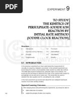 To Study The Kinetics of Persulphate-Iodide Ion Reaction by Initial Rate Method (Iodine Clock Reaction)