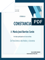 Constancia: A: María José Barrios Cerón
