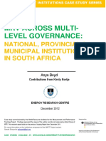 MRV Across Multi-Level Governance:: National, Provincial & Municipal Institutions in South Africa