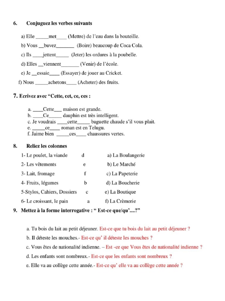 Mon Passeport Rev Test ch6 10 | PDF