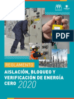 Reglamento de Aislacioìn, Bloqueo y Verificacion de Energia Cero 2020